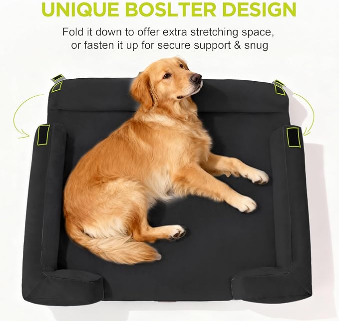 Dog Bed for Medium Large Size Dogs - Orthopedic Memory Foam Pet Couch Sofa with Washable Removable Bolster Cover,30 x 20