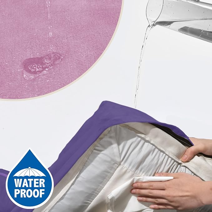 Comfort Expression Orthopedic Dog Bed for Extra Large Dogs 42x30 Inch, Waterproof Egg Crate Foam XL Pet Bed with Bolsters, Dog Couch with Washable Cover & Non-Slip Bottom, Frosted Grape