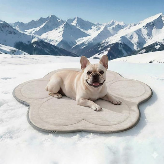 Dog Cooling Mat, Q-Max>0.46 Instant Cool Pad for Dogs, Reversible 4-Layer Thick Pet Cooling Pad, Machine Washable,for Crate, Car, Indoor & Outdoor Summer（Large-26 L x 23" W)