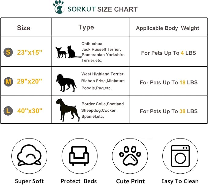 6 Pack Puppy Dog Blankets Super Soft Warm Sleep Mat Paw Print Blanket Fleece Pet Blanket Flannel Throw Dog Blankets for Small Dogs Puppy Cats Pets,Small(23"x15")