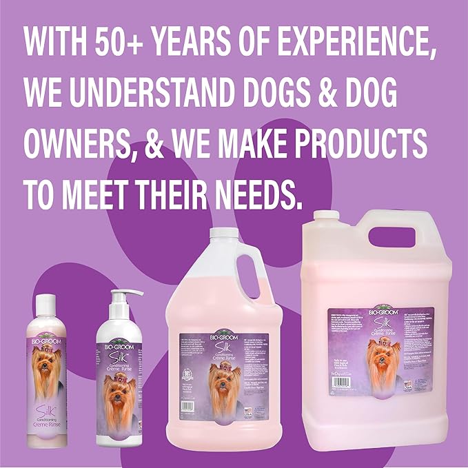 Bio-Groom Silk Creme Rinse Dog Hair Conditioner - Puppy Conditioner & Detangler for Dogs, Adds Moisture to Skin & Coat, Cruelty Free Product, Made in USA - 5 Gallons