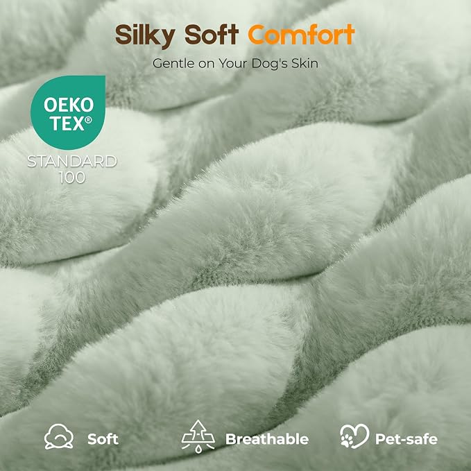 Orthopedic Dog Bed for Large Dog, Waterproof Pet Bed,Non-Slip Bottom and Egg-Crate Foam with Removable Washable Cover Crate Bed,Green,36"x27"x3"