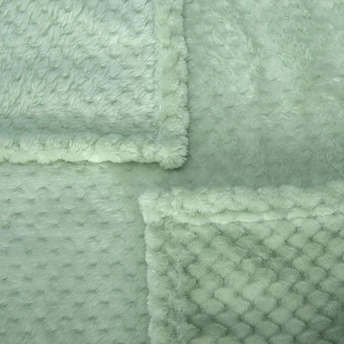 Warm Soft Fuzzy Dog or Cat Blanket, Plush Fleece Throws for Bed, Couch, Sofa, Travel (M/32" x 40", Mint)