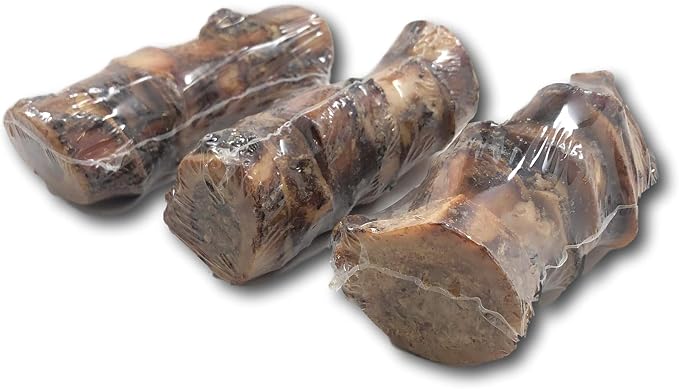 Top Dog Chews Premium - Made in the USA - Dog Bones with Bone Marrow - Long Lasting Natural Beef Femur Chews - Best for Small Dogs (3 Pack of 6 Slices)