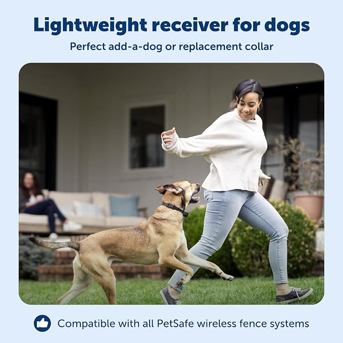 PetSafe Stay & Play Wireless Pet Fence Receiver Collar Only for Dogs and Cats, Waterproof and Rechargeable, Tone and Static Correction - From The Parent Company of INVISIBLE FENCE Brand