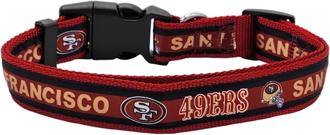 Pets First NFL San Francisco 49ers Licensed PET COLLAR, Large - Heavy-Duty, Strong, and Durable Dog Collar. Available in 31 Football Teams and 4 Sizes