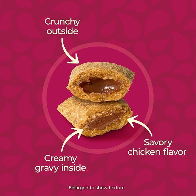 Meow Mix Gravy Bursts Chicken Flavored Cat Treats, 6.3 Oz. Bags (Pack of 5)