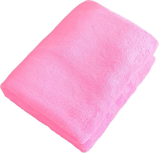 iMaylex Soft Puppy Flannel Fleece Blanket for Pet Dog Cat, Plush Microfiber, Cozy and Lightweight, Light Pink, Pet, 19 x 27 inch (50 x 70 cm)