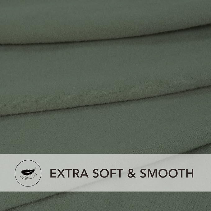 PureFit Super Stretch Sectional Couch Covers - 2 pcs Spandex Non Slip Sofa Covers with Elastic Bottom for L Shape Sectional Sofa, Great for Kids & Pets (3 Seat Sofa + 3 Seat Chaise, Greyish Green)