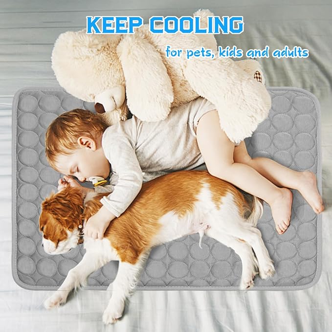 Dog Cooling Mat, Upgraded Arc-Chill Cooling Mat for Dogs Q-Max>0.4, Washable Dog Cooling Pad, Non-Slip Portable Cooling Pad for Dogs, Self-Cooling Bed for Small Medium Large Dogs Cats Indoor Outdoor