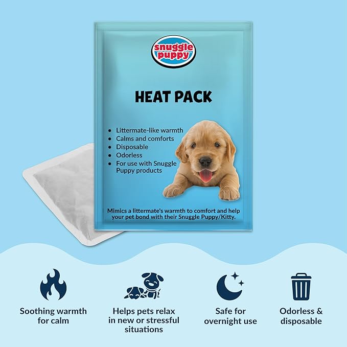 Snuggle Puppy Original Heartbeat Puppy Toy with Real-Feel Pulse and Heat Pack, Plush Comfort Dog Toy for Crate Training, First Nights, and Sleep