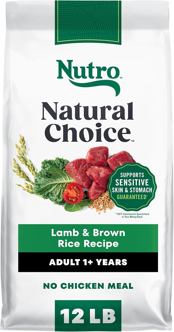 Nutro Natural Choice Dry Dog Food, Adult Dog Food Dry Lamb and Brown Rice Recipe, 12 lbs.
