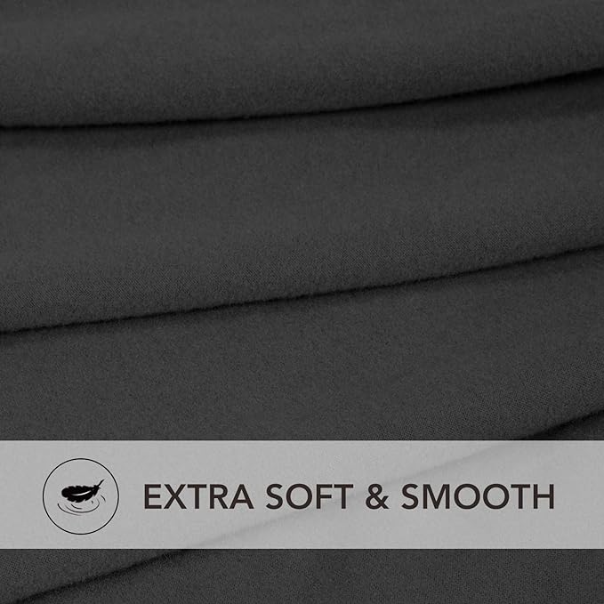 PureFit Super Stretch Sectional Couch Covers - 2 pcs Spandex Non Slip, with Elastic Bottom for L Shape Sectional Sofa Couches, Great for Kids & Pets (3 Seat Sofa + 3 Seat Chaise, Dark Gray)