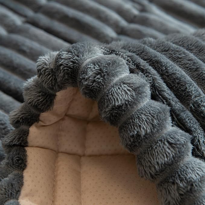 Gumfolk Pet Couch Covers for Sofa Slipcovers Couch Protector for Dogs Washable Cushion Cover, Sofa Pad Blanket Furniture, Dark Grey, 27in*83in
