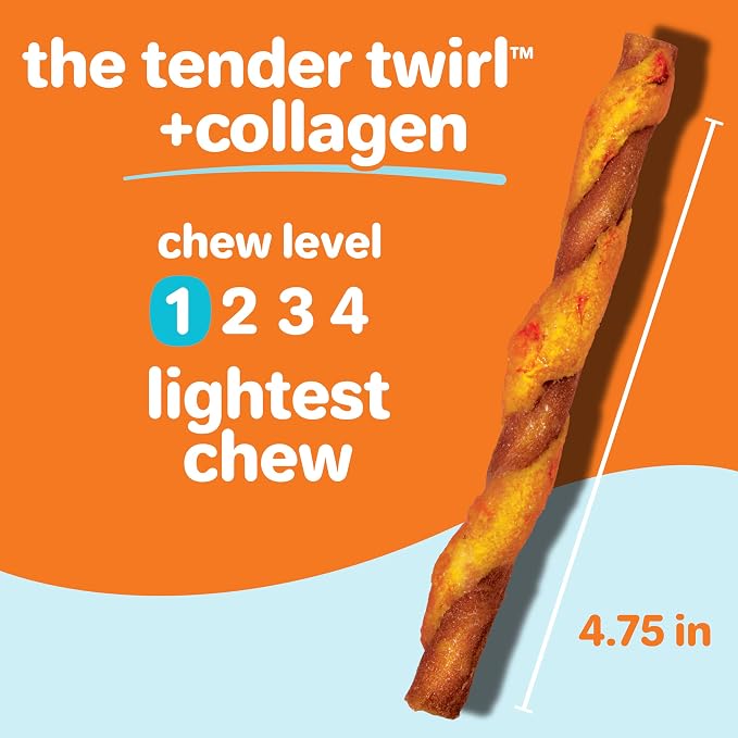 Oinkies Chickentastic Tender Twirls + Collagen, 20 Count
