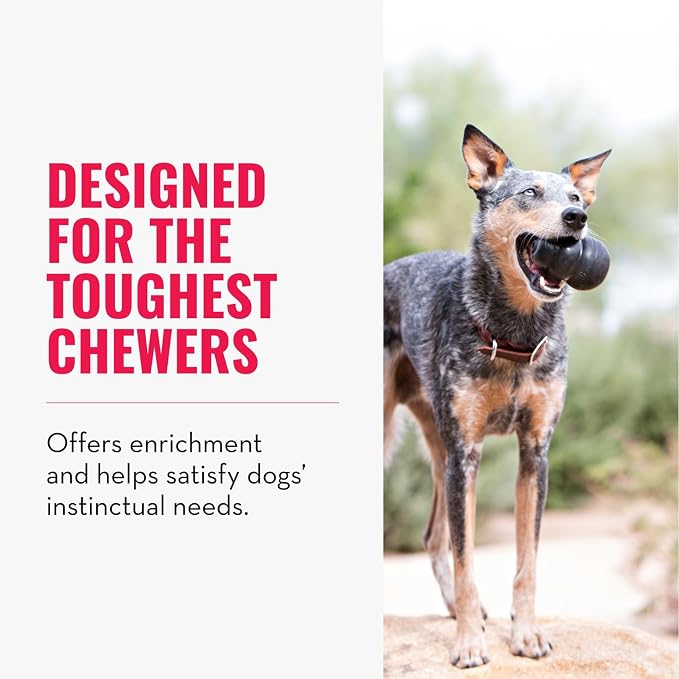 KONG Extreme Dog Toy - Fetch & Chew Toy - Treat-Filling Capabilities & Erratic Bounce for Extended Play Time Most Durable Natural Rubber Material - for Power Chewers - for X-Large Dogs