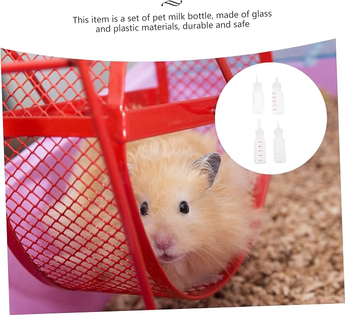 BESPORTBLE 4pcs Silicone Pet Feeding Bottles for Dogs and Cats Durable Nursing Bottles with Measurement Scale Easy to Clean and Portable Pet Supplies