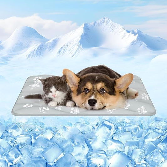 Rywell Super-Absorbent Cooling Mat for Dogs 24"x18" Arc-Chill 3.0 & Color-Changing Dog Cooling Mat, Stay Cool & Dry, Washable, Non-Slip Pet Bed Mat for Floors, Sofas, Kennels
