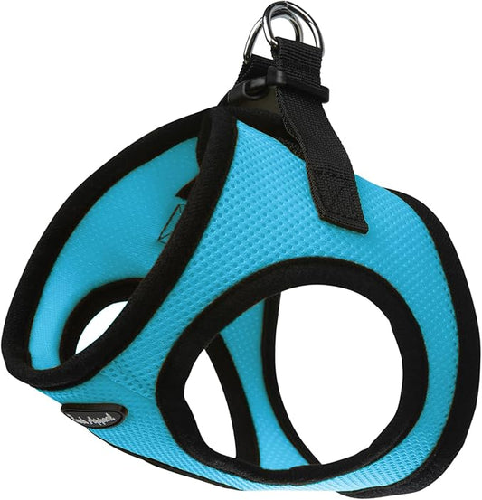 Bark Appeal Aqua Blue Step-in Dog Harness for 2XL to 3XL Sized Pets – Updated Sizing, Re-Measuring is Essential – Soft Vest Harness – Anti-Choke with Adjustable Strap & Heavy Duty Clip – XXXL