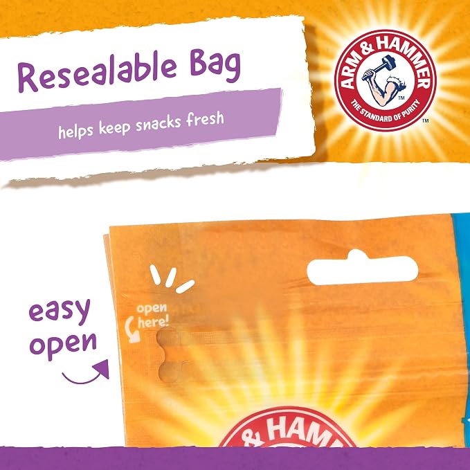 Arm & Hammer for Pets Nubbies Dental Treats Baking Soda Calcium Nubbed Texture Scrubs Plaque Tartar Chicken Flavor Freshens Breath Daily Oral Care 20 Count 7 OZ 24 Pack at Home Consistent Routine