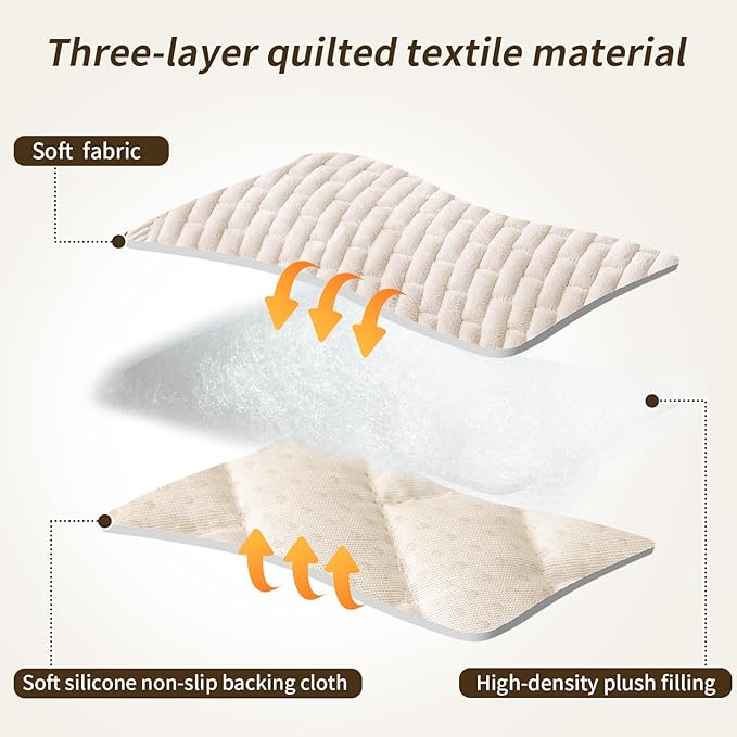 Couch Covers for Dogs Washable, 27.6"x82.7" Velvet Dog Couch Cover Protector, Fuzzy Plush Pet Sofa Cover for 3 Cushion Couch, Sofa Covers for Pets(1PC,Beige White,3 Seater Sofa Pad Cover)