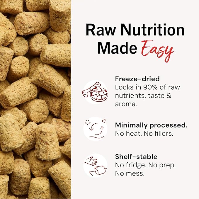 Stella & Chewy's Freeze-Dried Raw Beef Meal Mixers- Dog Food Topper and Mixer - Made with 95% Grass-Fed Beef,Organs & Bone - Perfect for Picky Eaters - Grain-Free - 35 oz,(Pack of 2)