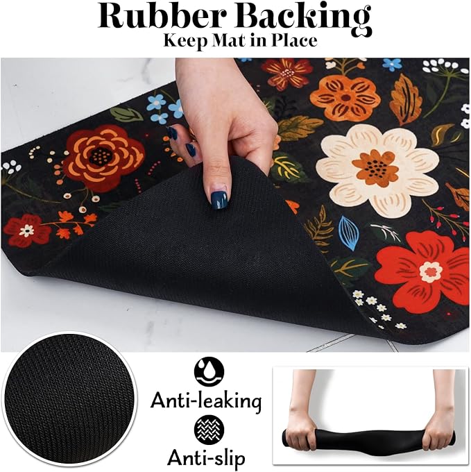 Dog Food Mats for Floors, Absorbent Quick Dry Pet Cat Food Mat, Dog Bowl Mats for Food and Water Dispenser Mat, Eco-Friendly Dog Accessories Pet Supplies 12"x20"