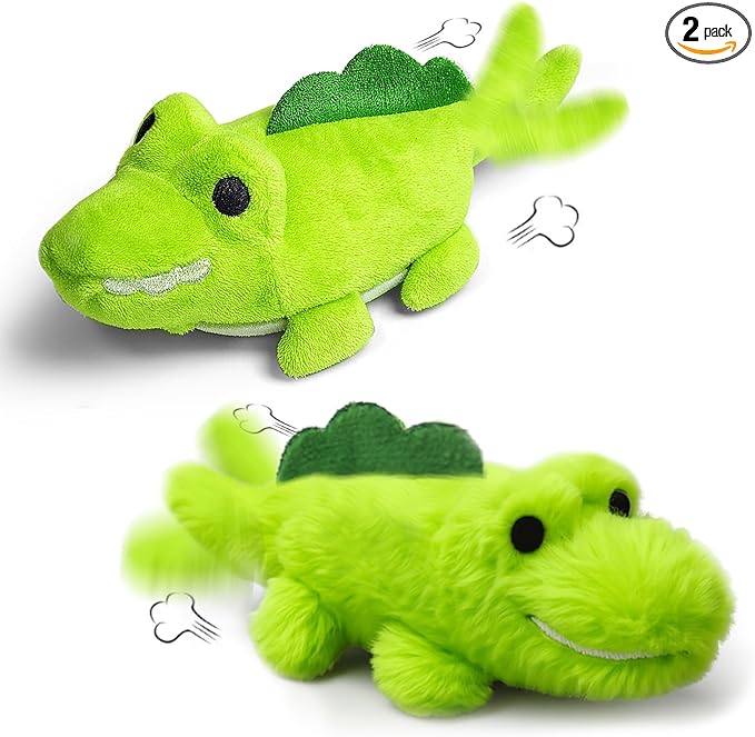 Interactive Cat Toys for Indoor Cats – Auto Moving Alligator with 360° Random Movement & Tail Wagging, Rechargeable Cat Exercise Toy with Catnip, Self-Play Fun for Bored Adult Cats-Set