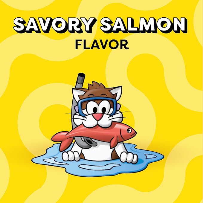 Temptations Cat Treats Classic Crunchy and Soft Cat Treats, Savory Salmon Flavor, 6.3 oz. Pouch (Pack of 10)