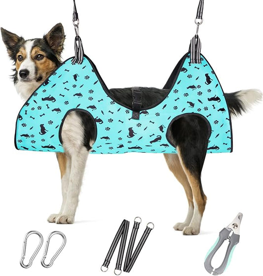 ATESON Dog Grooming Hammock - Pet Harness for Grooming, Dog Sling for Nail Clipping, Dog Hanging Holder for Cutting Nails