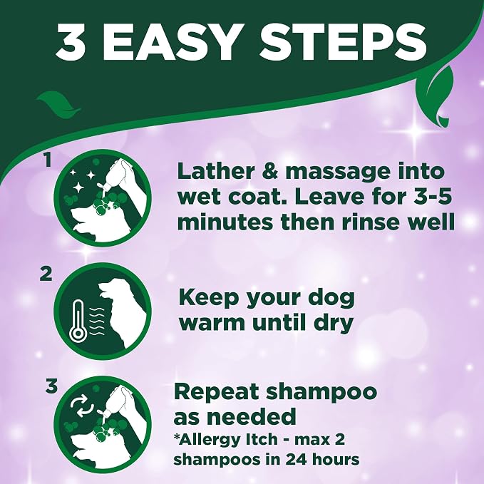 Vet's Best Hypo-Allergenic Shampoo for Dogs | Dog Shampoo for Sensitive Skin | Relieves Discomfort from Dry, Itchy Skin | Cleans, Moisturizes, and Conditions Skin and Coat , 16 oz