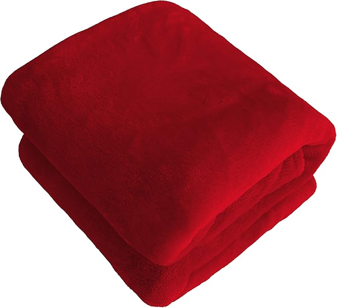iMaylex Soft Puppy Flannel Fleece Blanket for Pet Dog Cat, Plush Microfiber, Cozy and Lightweight, Red, Pet, 27 x 39 inch (70 x 100 cm)