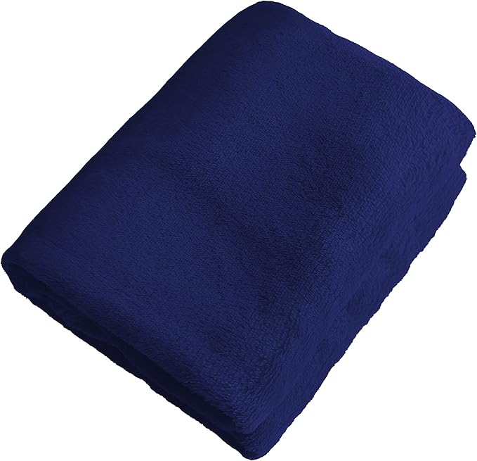 iMaylex Soft Puppy Flannel Fleece Blanket for Pet Dog Cat, Plush Microfiber, Cozy and Lightweight, Navy Blue, Pet, 19 x 27 inch (50 x 70 cm)