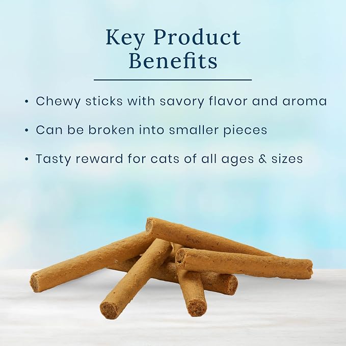 Blue Buffalo True Chews Sticks Natural Cat Treats, Chicken Recipe, Meaty & Savory Treats Made in The USA, 3-oz. Bag (Pack of 2)