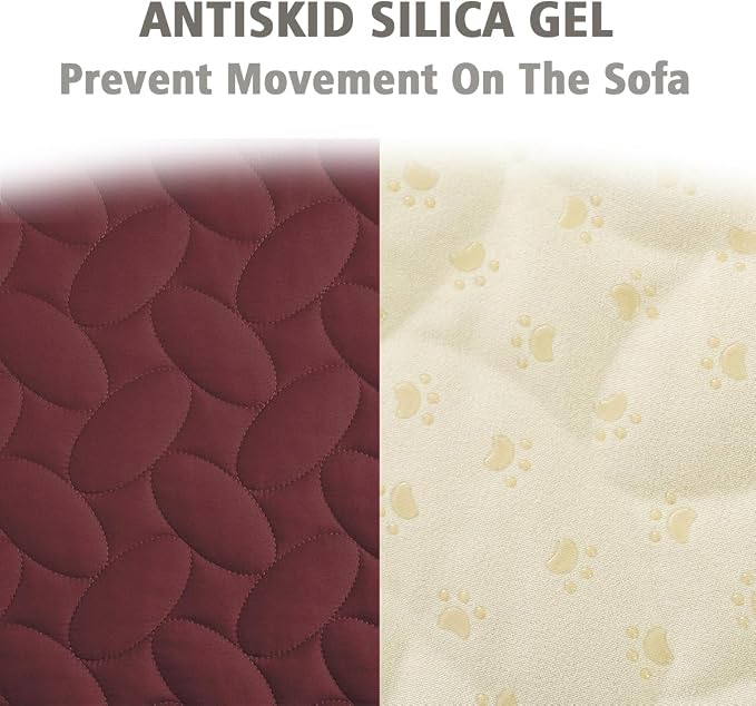 Ameritex Waterproof Pet Bed Cover Anti-Slip Dog Bed Blanket for Sofa and Furniture Waterproof New Pattern Design (Burgundy, 30x90 Inch (Pack of 1))