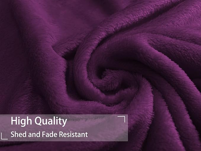 iMaylex Soft Puppy Flannel Fleece Blanket for Pet Dog Cat, Plush Microfiber, Cozy and Lightweight, Purple, Pet, 27 x 39 inch (70 x 100 cm)