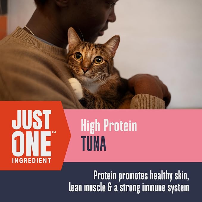 Whole Life Cat Just One Tuna Freeze Dried Cat Treats - Human Grade High Protein Food, Healthy Training Snacks, Freeze Dried Tuna Food Toppers, USA Made Natural Treats - 1.5 oz (Pack of 1)