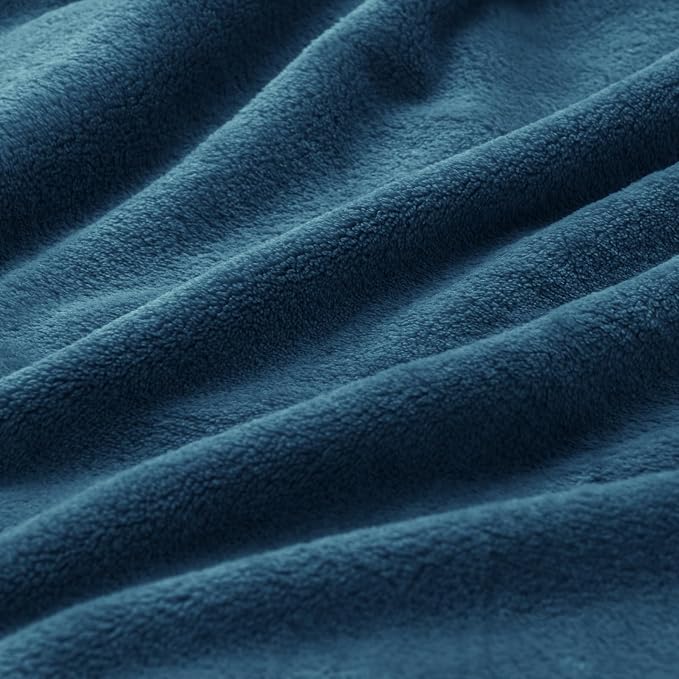 BEDELITE Fleece Blanket Mineral Blue Throw Blankets for Couch & Bed, Luxury Plush Cozy Fuzzy Blanket 50x60 inches, Super Soft Warm Lightweight Throw Blanket for Travel Camping