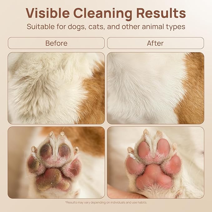 HICC PET Grooming Glove Wipes Pro – Pet Cleaning Gloves for Dogs & Cats – Infused with Coconut Oil & Plant Extracts – Hypoallergenic, Gentle, Spa-Like Care at Home, Portable 6 Pack - Coconut Scent