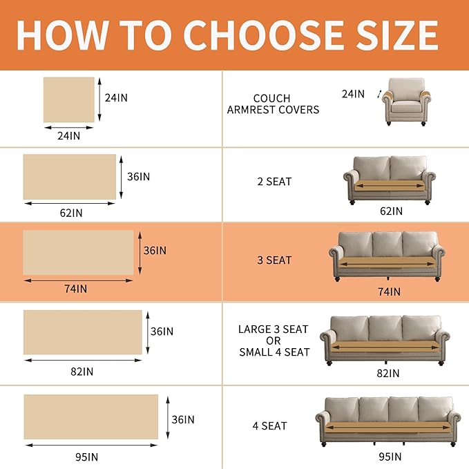 Waterproof Dog Bed Cover Non Slip Couch Covers for Dogs Washable Soft Faux Fur Sofa Cover Couch Covers for 3 Cushion Couch Sofa Pet Friendly (Brown)
