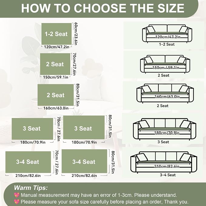 OTOB Couch Cover for Dogs Washable, Non Slip Plush Sofa Covers for 3 Cushion Couch, Fuzzy Pet Friendly Mat Bed Furniture Protector Sofa Slipcover, All Seasons (Matcha Green, 27.6" x 70.9")