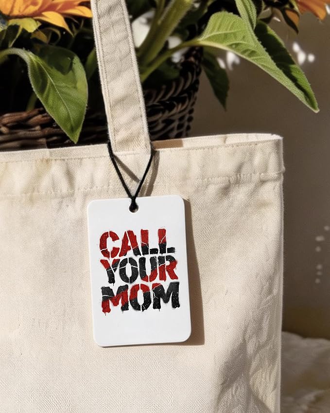 Funny Call Your Mom Orange Citrus Car Air Freshener 4pcs, College Girls Guys Boys Gag Gifts Hanging Scents Car Accessories Interior Mirror Decor for Women Girls