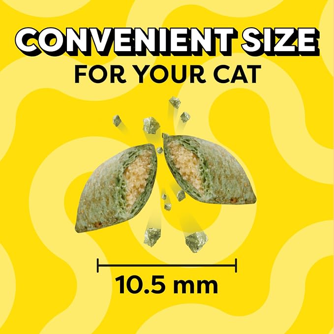 Temptations Cat Treats, Classic Crunchy and Soft Cat Treats, Blissful Catnip Flavor, Catnip Treats, 6.3 oz. Pouch (Pack of 10)
