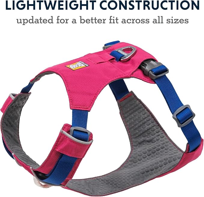 Ruffwear, Hi & Light, Everyday Lightweight Dog Harness, Trail Running, Walking, Hiking, All-Day Wear, Alpenglow Pink, X-Small