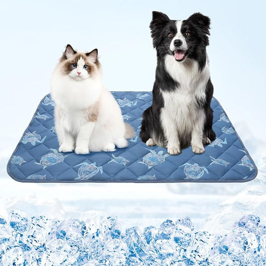 Homimp Dog Cooling Mat,27.5" x 38.5" Thicken Self-Cooling Mat for Dog Large,Internal Waterproof& Endothermic,Washable Pet Ice Cool Pad Blanket,Pet Sleeping Pad for Indoor Outdoor in Summer, Non-Toxic
