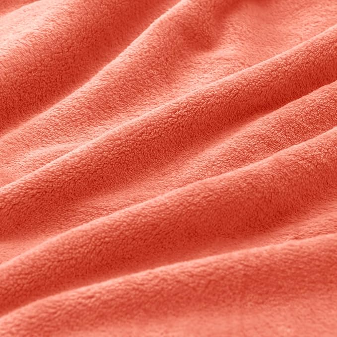BEDELITE Fleece Blanket Coral Red Throw Blankets for Couch & Bed, Luxury Plush Cozy Fuzzy Blanket 50x60 inches, Super Soft Warm Lightweight Throw Blanket for Travel Camping