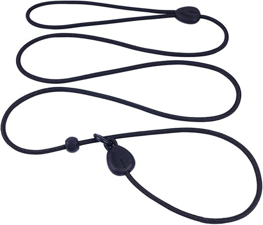 6FT Heavy Duty Slip Lead - No Pull Dog Training Leash, Comfortable & Lightweight, Suitable for Small to Medium Dogs (Black)
