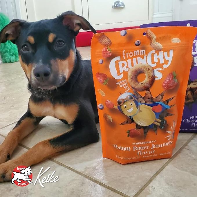 Fromm Crunchy Os Peanut Butter Jammers Dog Treats - Premium Crunchy Dog Treats - Peanut Butter Recipe - 26 oz
