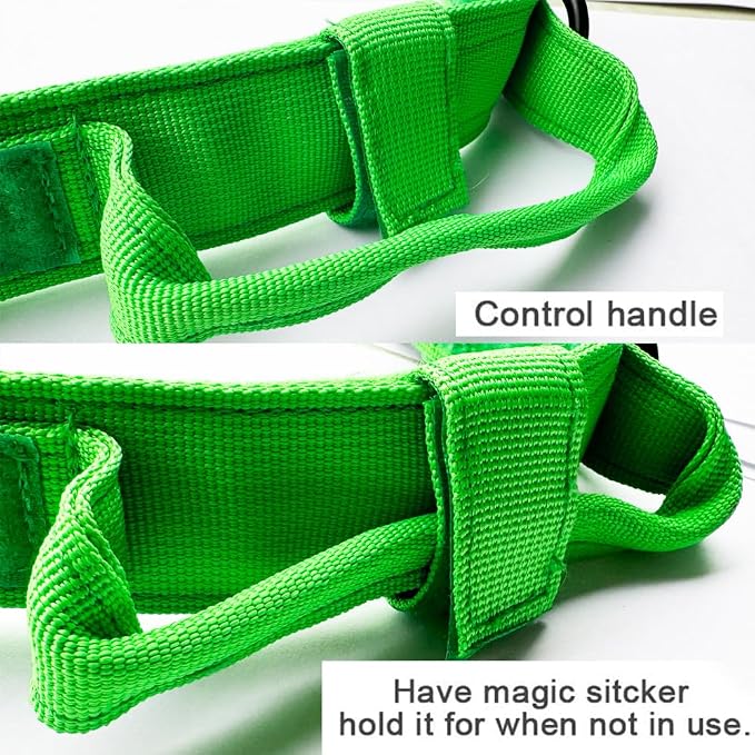 Tactical Dog Collar - Military Dog Collar - Adjustable Nylon - Heavy Duty Metal Buckle with Handle - Bright Green - XL