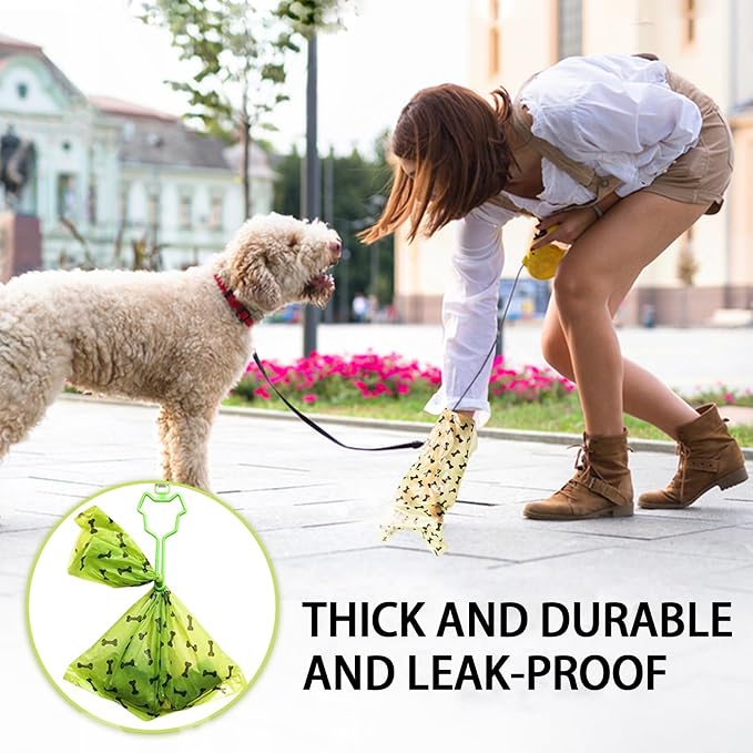 HZDHCLH Poop Bags for Dogs Leak Proof Extra Thick Dog Poop Bags, Green Bones 36 Rolls 9" x 13" Lavender Scented Pet Waste Bag, 540 Count